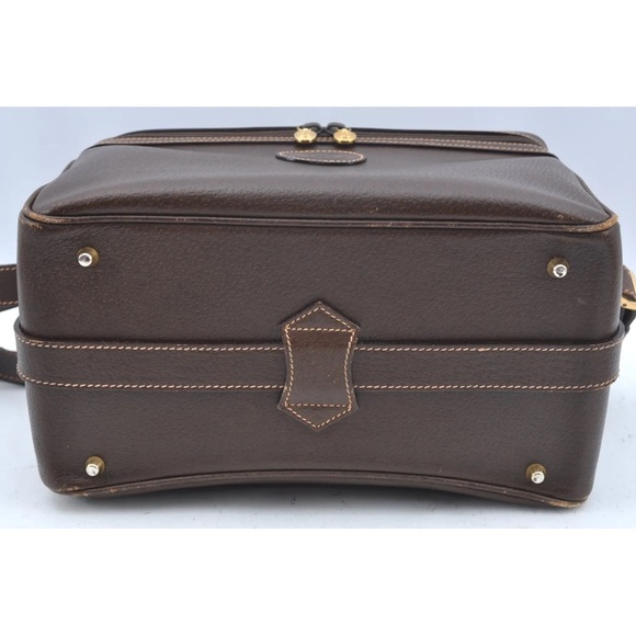 Auth RARE GUCCI Shoulder Cross Body Hand Bag GG Leather Brown GUC - Picture 7 of 16